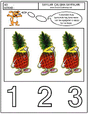 okul öncesi sayılar çalışma sayfaları